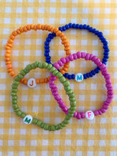 Load image into Gallery viewer, Colourful Initial Bracelet