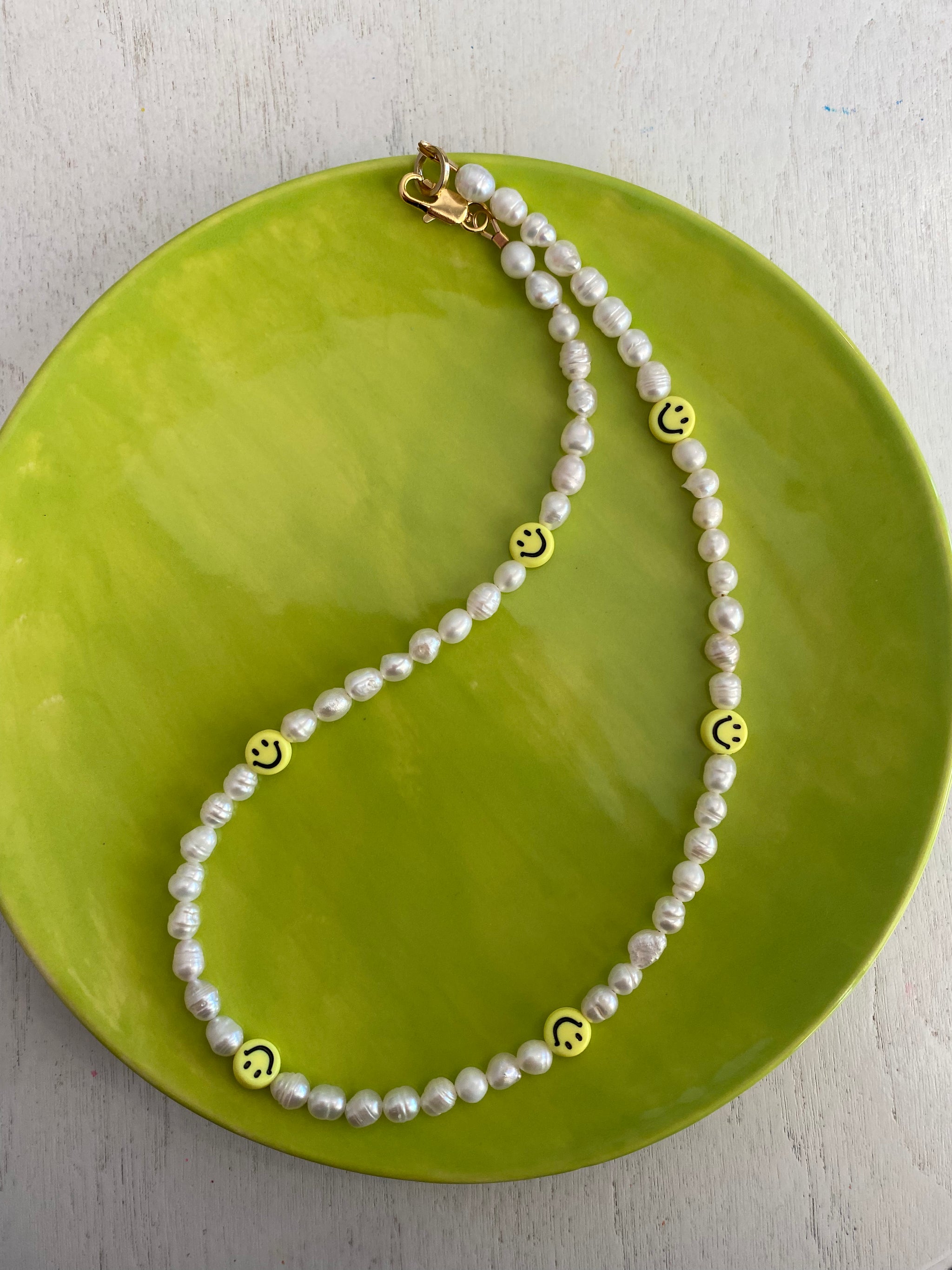 Smiley Pearl Necklace – Candyboo